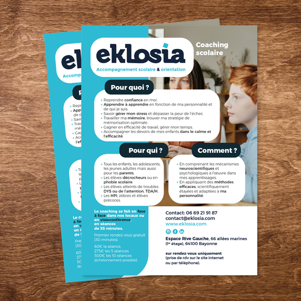 Flyer Eklosia accompagnement scolaire